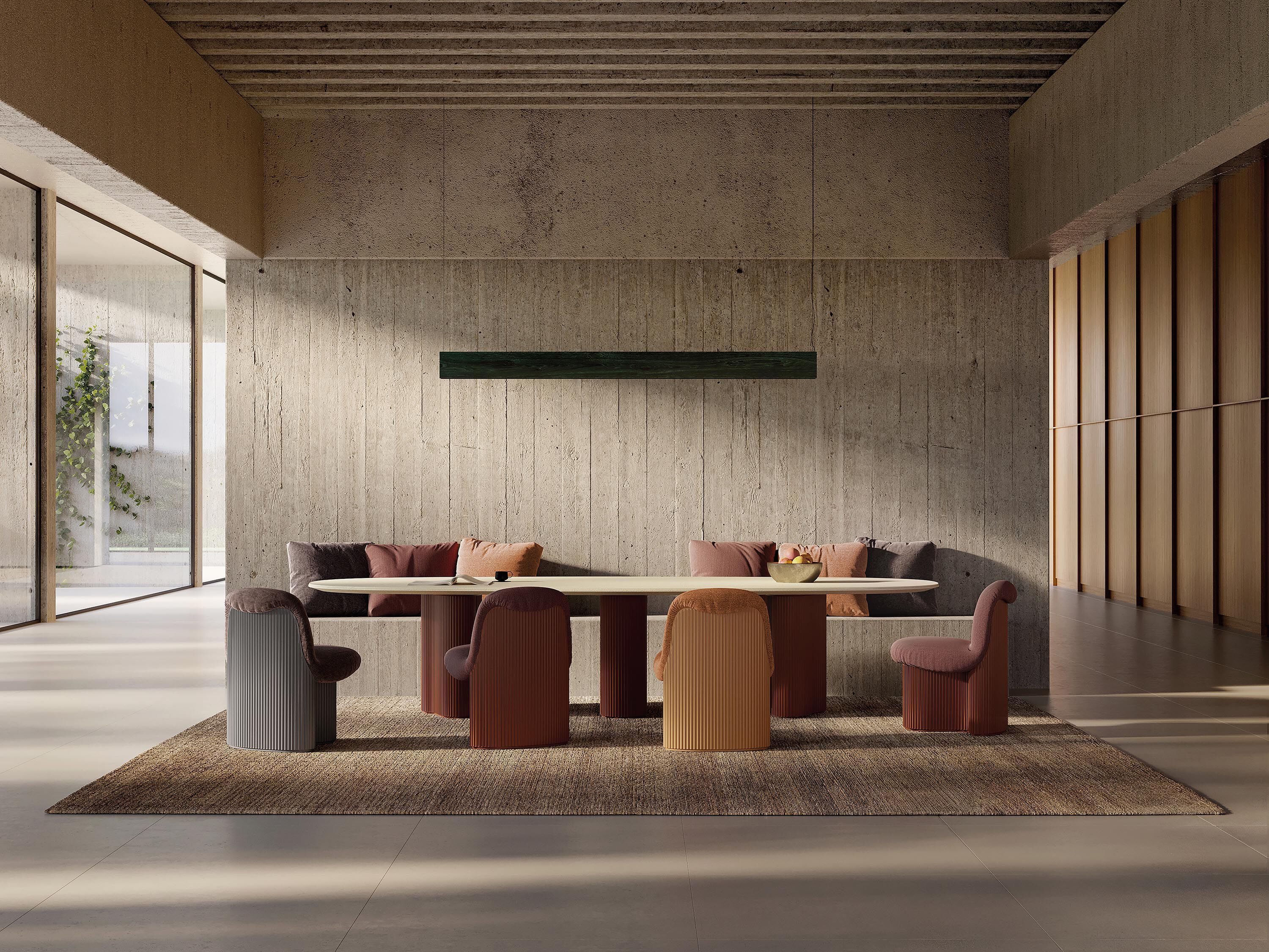 Овальный стол для совещаний с термополимерным основанием Andreu World Bolete ARCH-00067162 - Вид №2