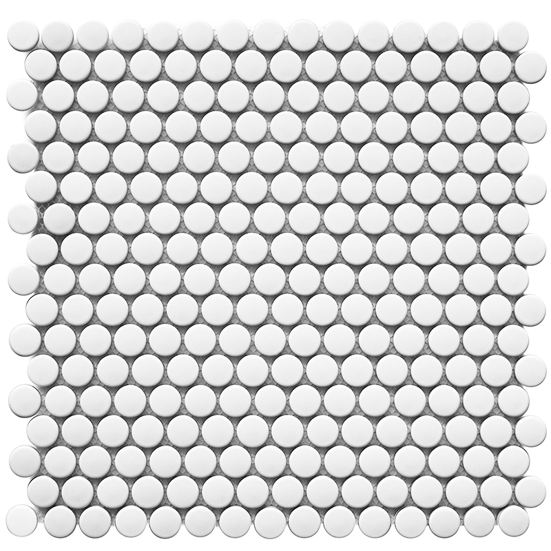 Белоснежная мозаика Starmosaic Shapes Penny Round – элегантность в каждой детали STP-ST537