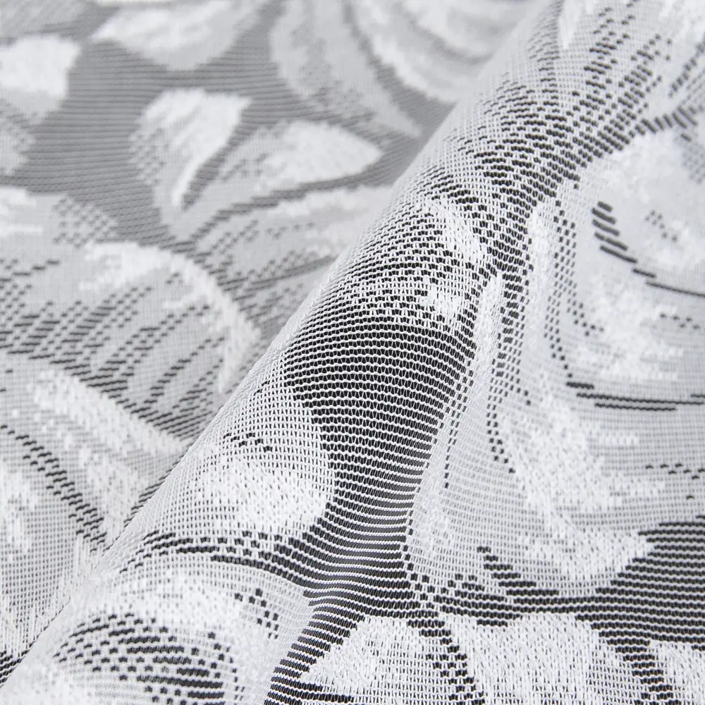 Тюль 1 м/п Листья жаккард 210 см цвет белый TEX REPUBLIC STLM-2142736 - Вид №1