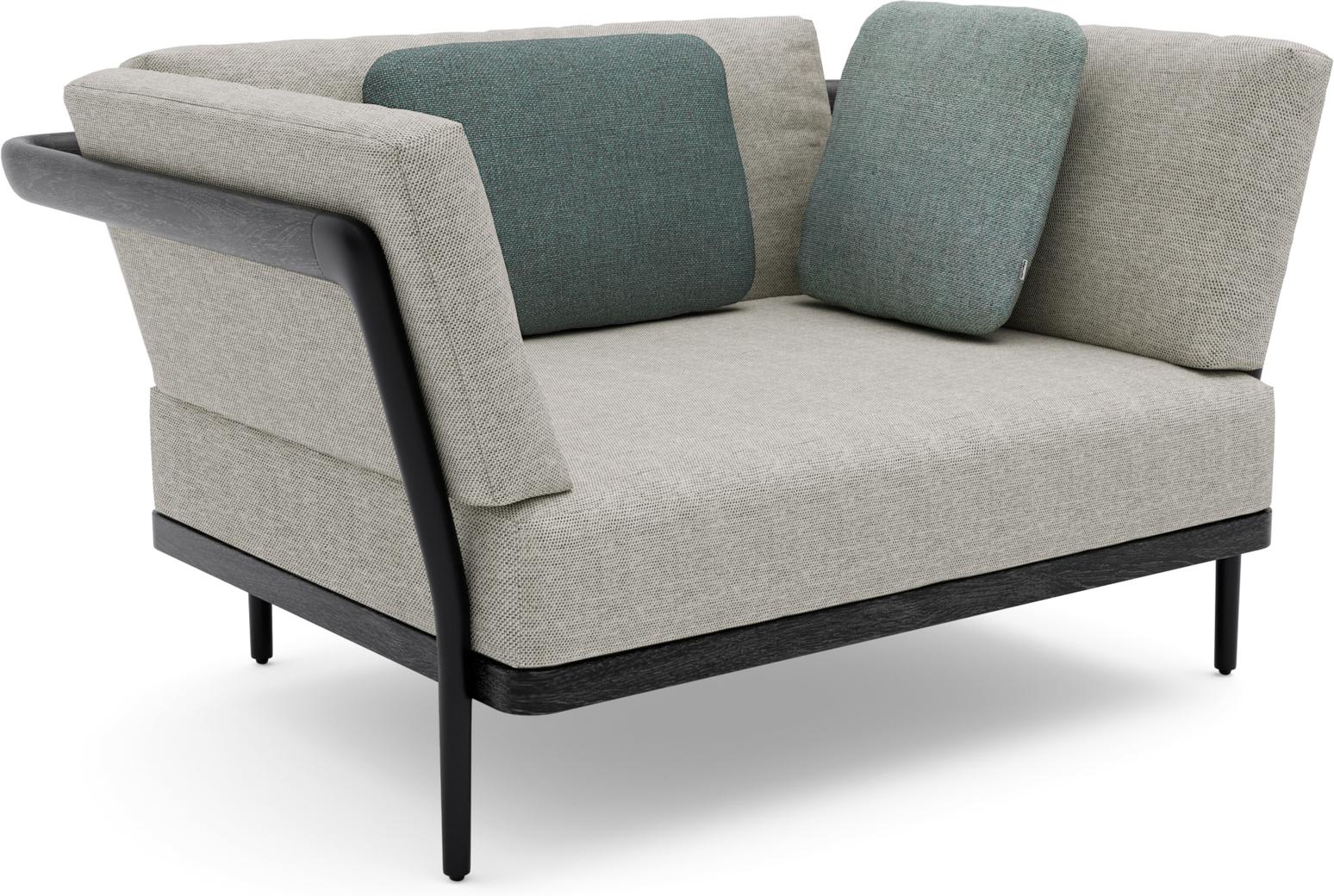 1 мест. teak nero черный Manutti Flex MNST505