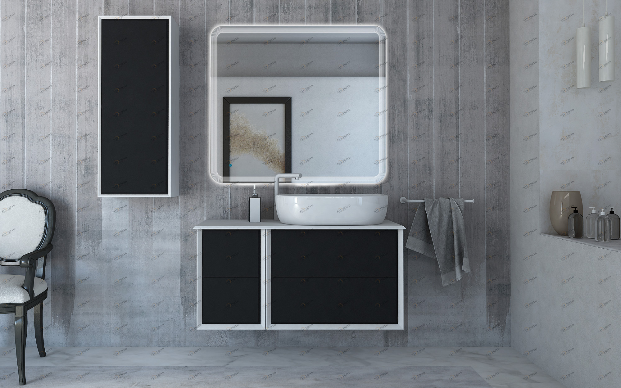 Мебель для ванной CEZARES BELLAGIO 105 Grafite