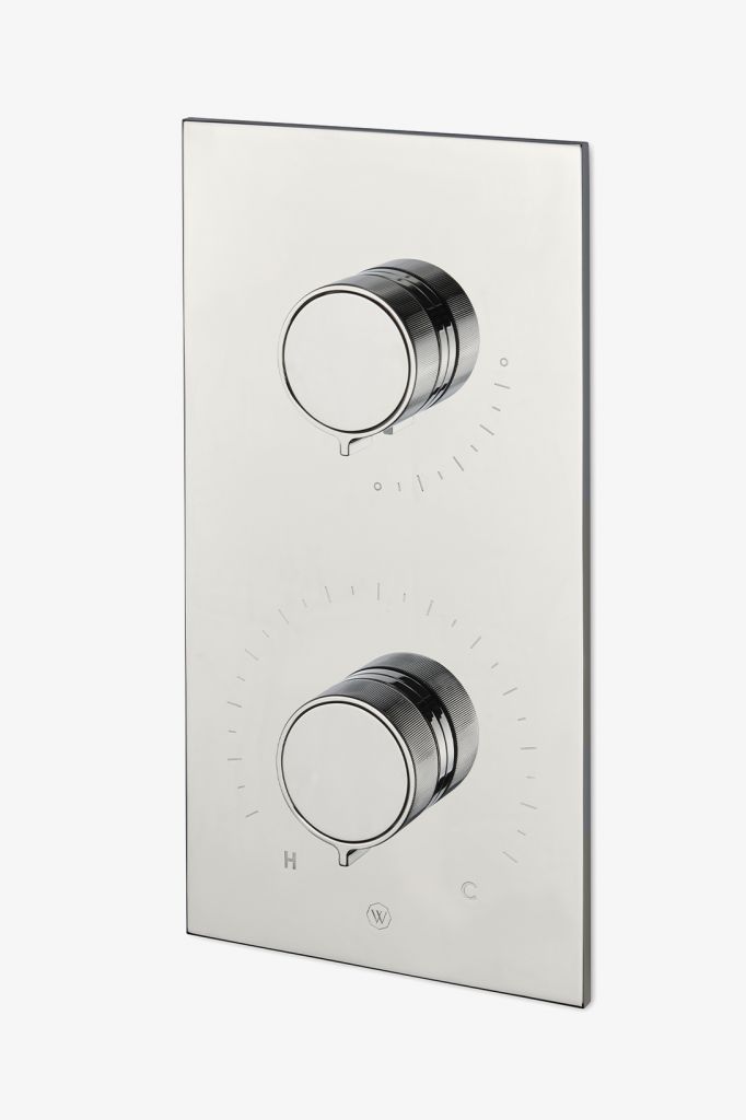 BTH34A Встроенная термостатическая трима и регулятор объема Bond Tandem Series с ручками с гильошированными линиями Waterworks