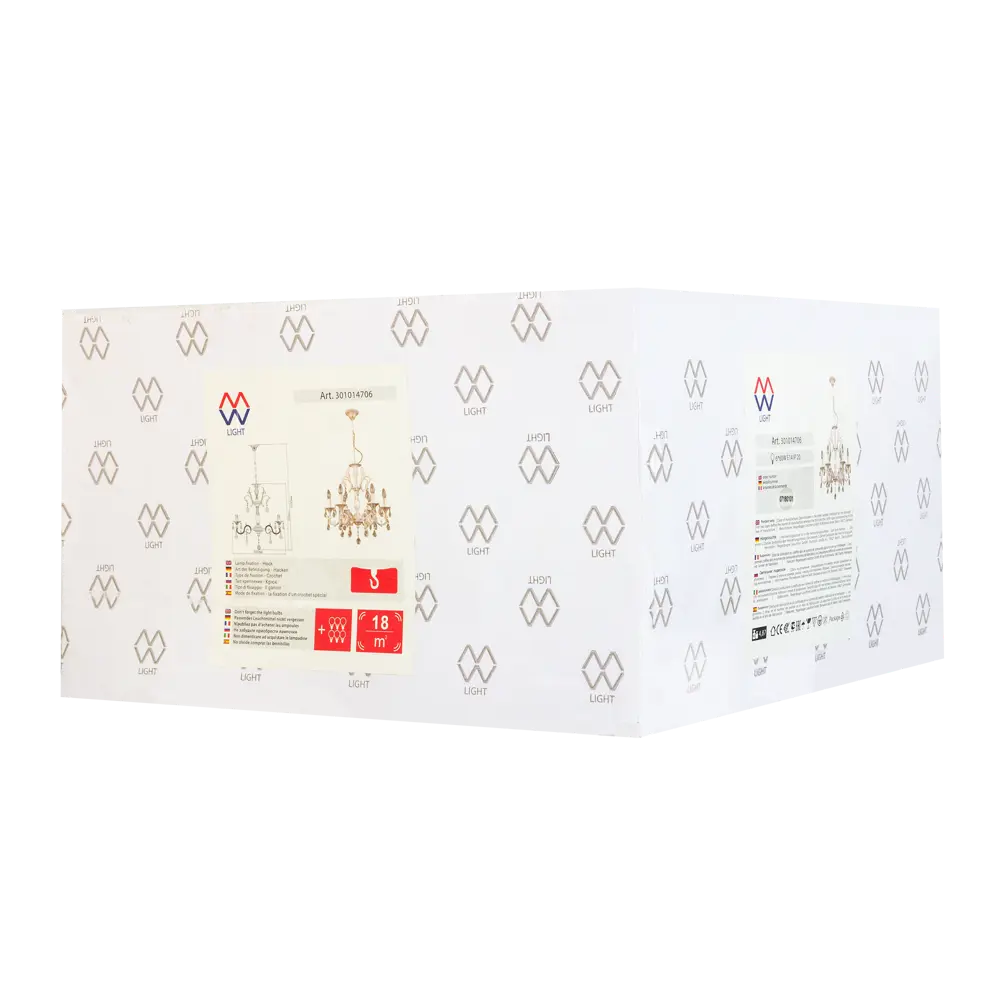 Люстра Свеча 6xE14x60 Вт, металл, цвет белый Maytoni STLM-2170380 - Вид №17