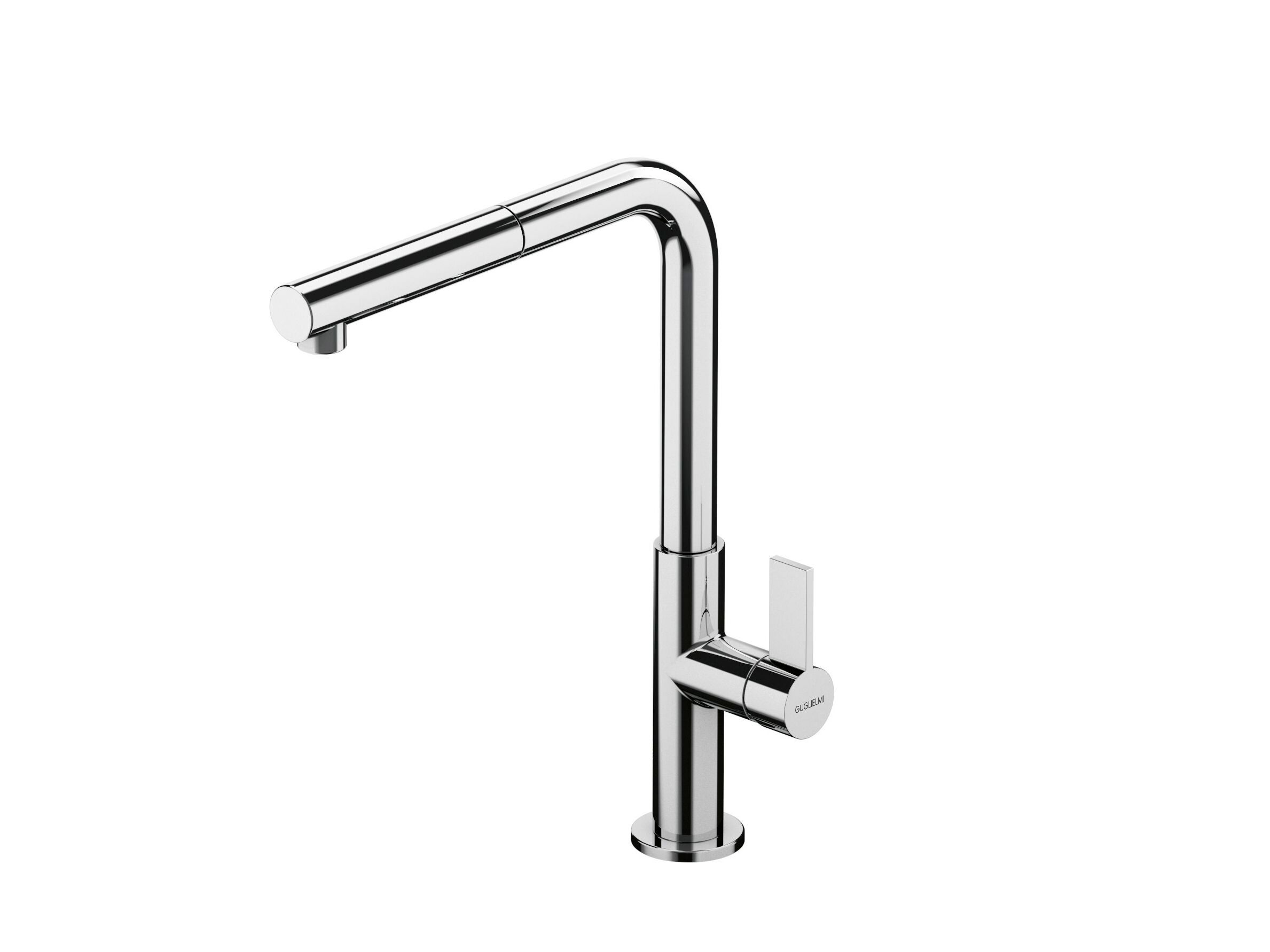 Однорычажный смеситель для кухни с выдвижным ручным душем GUGLIELMI RUBINETTERIE мягкий ARCH-00135496