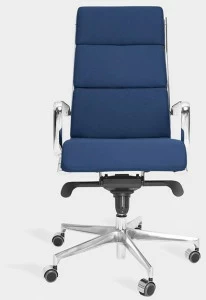 Real Piel Поворотный офисный стул из ткани с подлокотниками