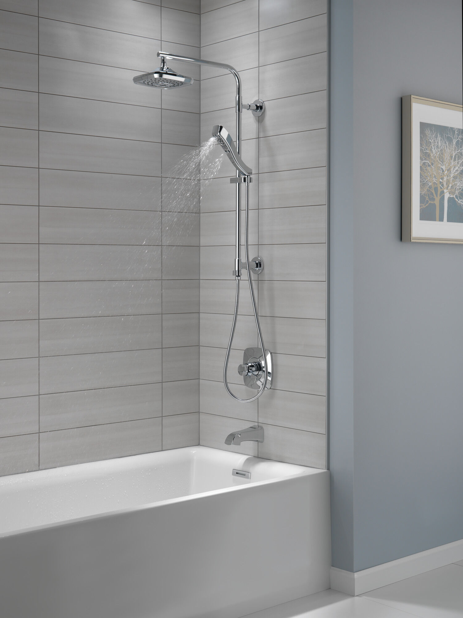 52690-RB H2Okinetic® 3-х позиционная душевая лейка Raincan Delta Faucet Universal Showering Венецианская бронза  - Вид №5