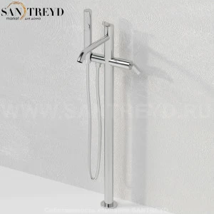 Напольный смеситель с ручным душем ARUB1112S SQUARE для ванны хромированный