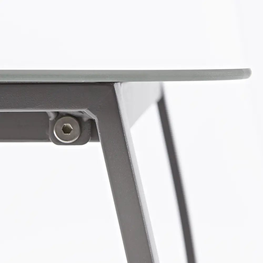 Стол садовый Alma 85x45x35 см сталь/стекло серый Santreyd STLM-2181915 - Вид №4