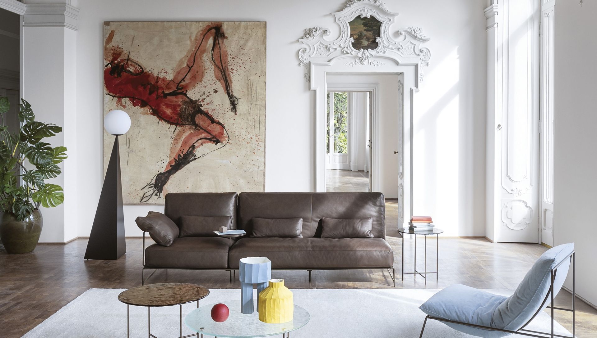 3-местный кожаный съемный диван Désirée divani Rito ARCH-00027987 - Вид №1