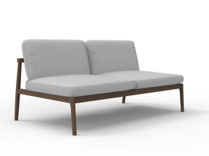 Длинный модуль для садового дивана в iroko