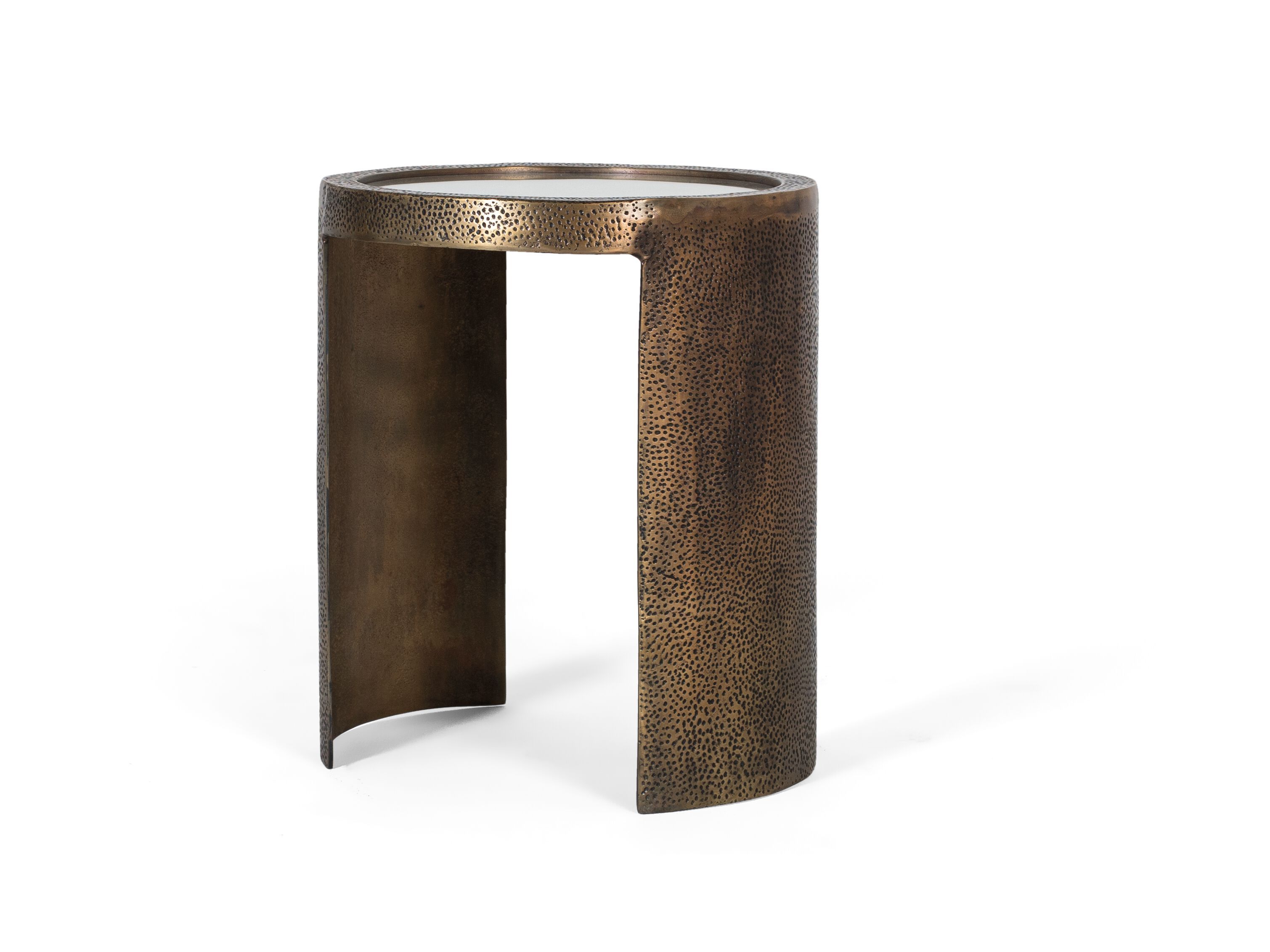 Высокий круглый железный журнальный столик Giner y Colomer 1815 ARCH-00130549