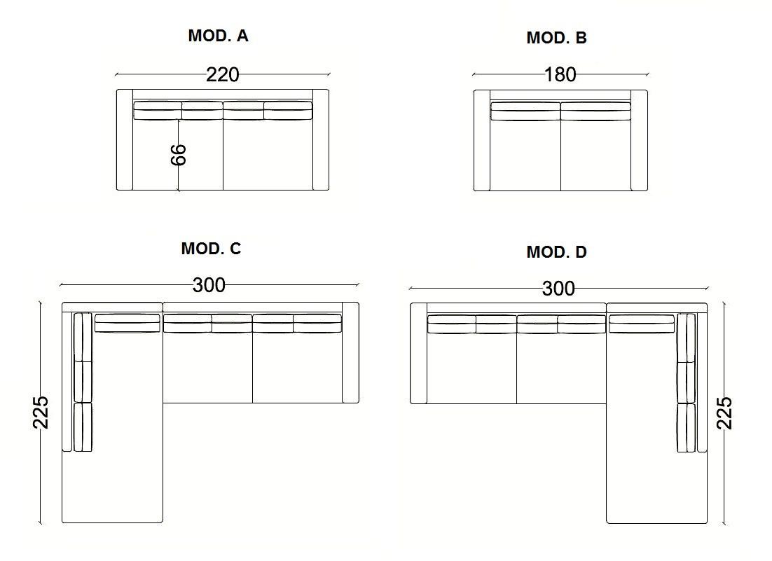Minimomassimo Угловой диван со съемным чехлом из ткани Clara sun-id-1400447 - Вид №3