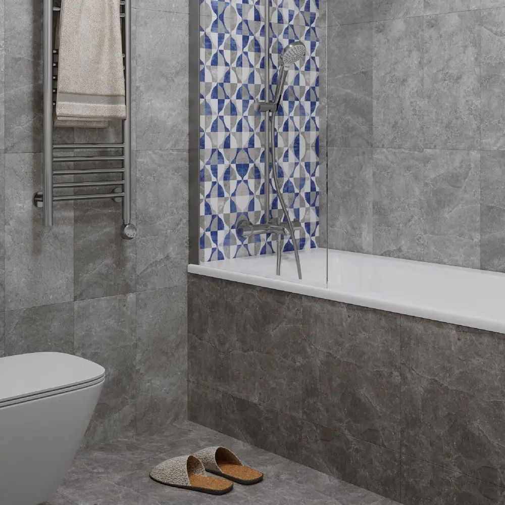 Плитка настенная Axima Эльба 25x50 см 1.25 м² цвет серый STLM-2084542