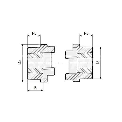 IS3668 Полумуфта под втулку 1610 HRCE130 ISKRA  - Вид №1