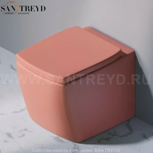 S501.142 Приставной унитаз напольный Розовый A. e T. Italia SQUARE Италия