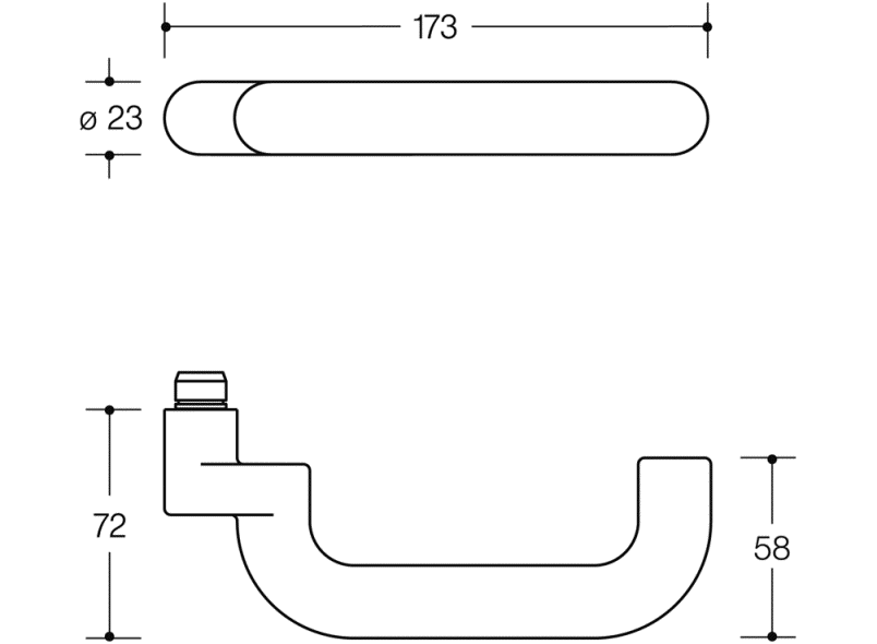 114.23PBR Дверная ручка (р-техник) HEWI System 111 | Polyamid  - Вид №6