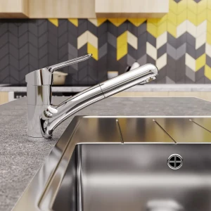 Смеситель для кухни Ideal Standard Ceraflex с выдвижным изливом 16.4 см цвет хром