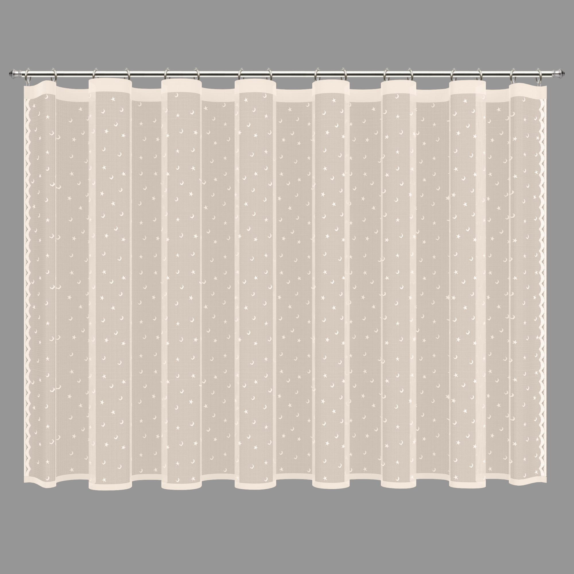 85276018 Тюль на ленте для кухни "Млечный путь" 245x165 см цвет экрю Santreyd  - Вид №1