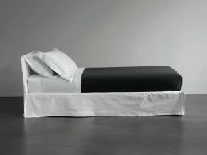 Meridiani Односпальная кровать со съемным чехлом из ткани Fox