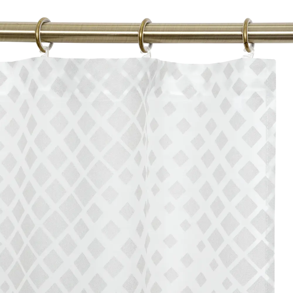 Тюль на ленте «Ромбы», 250x280 см, геометрия, цвет серый GARDEN STLM-2181084 - Вид №4