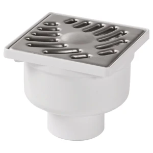 Трап для душа Sas 105x105 мм вертикальный слив пластик