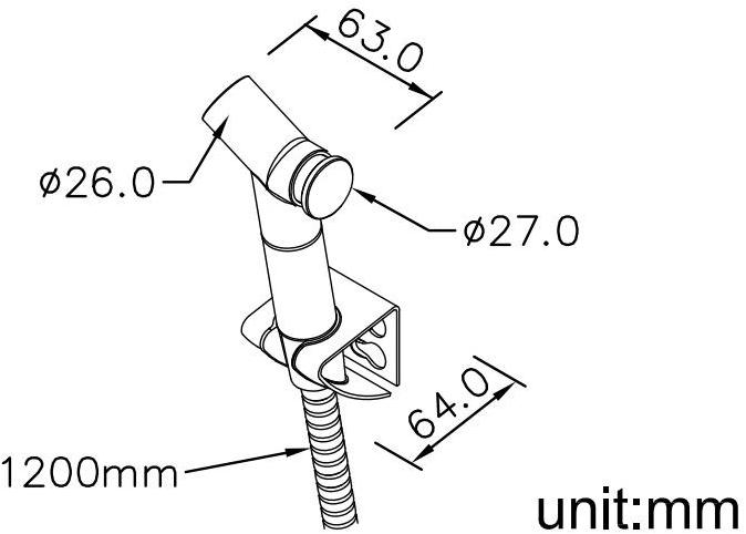 JUSTIME Ручной душ из хромированной латуни с гибким шлангом на подставке Yes sun-id-1426093 - Вид №3