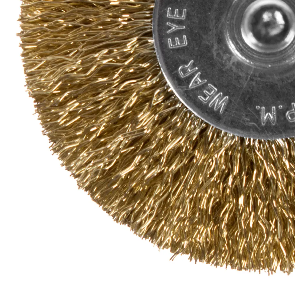 Щетка дисковая Dexter для дрели 80 мм с латунной щетиной 17410399 STLM-0008120 - Вид №2