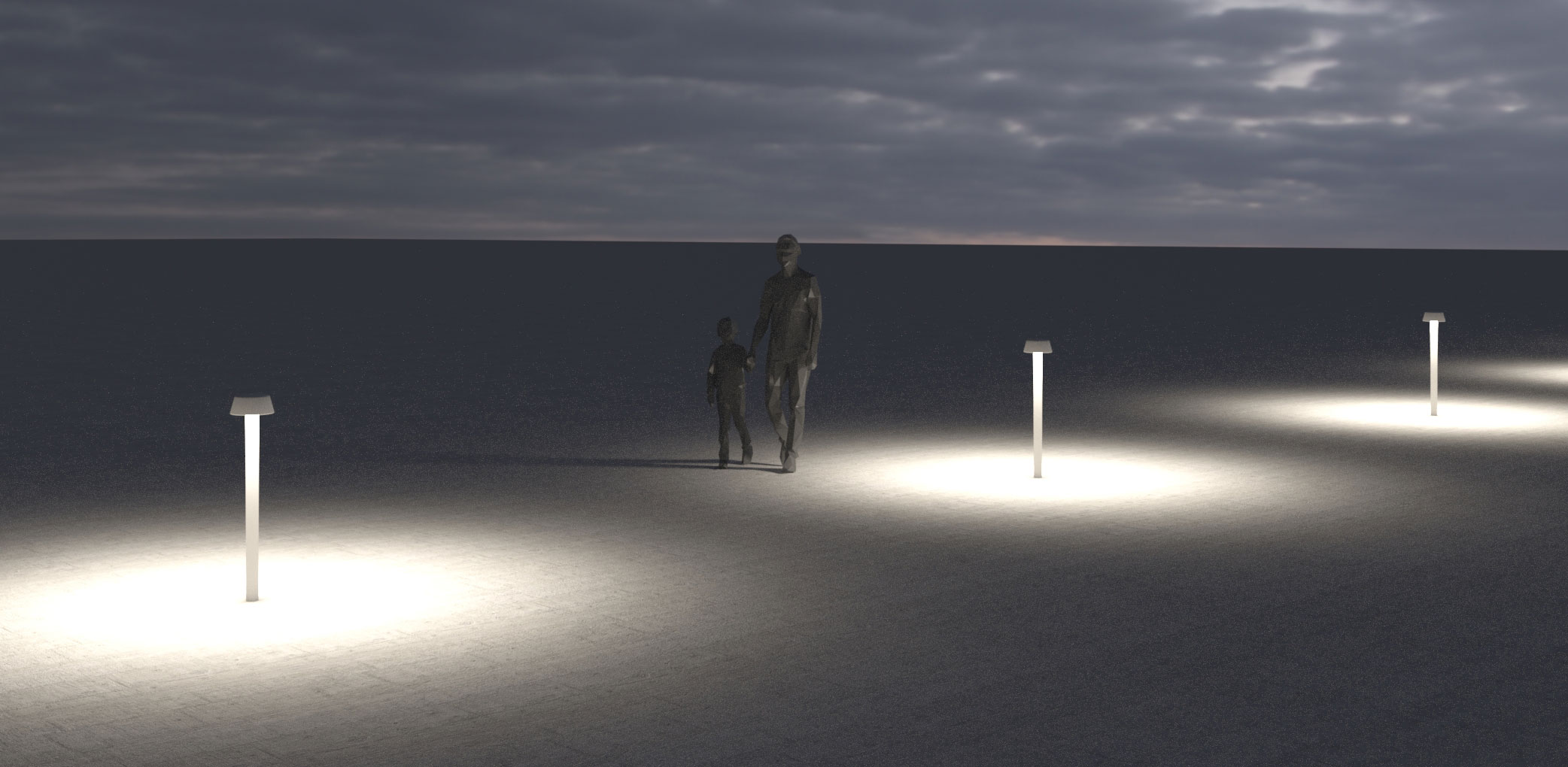 2046266 Мобильный светильник Platek FONT paletto  FONT h. 1000 mm - 12 LED 4000K 360° diffuse  - Вид №11