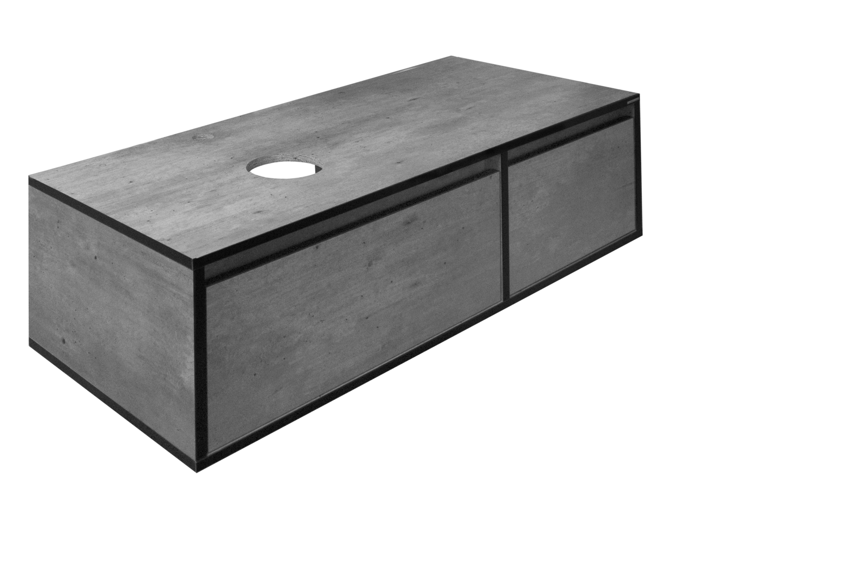 Тумба подвесная Infinity 100 - 20 бетон SANITA LUXE INFSLCW10023021W1 - Вид №8