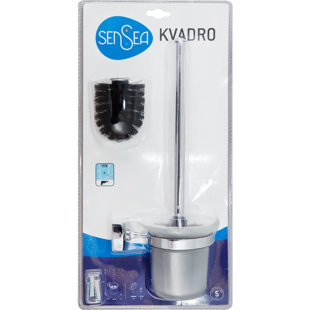 Ершик для унитаза Sensea Kvadro цвет хром STLM-2046849 - Вид №1