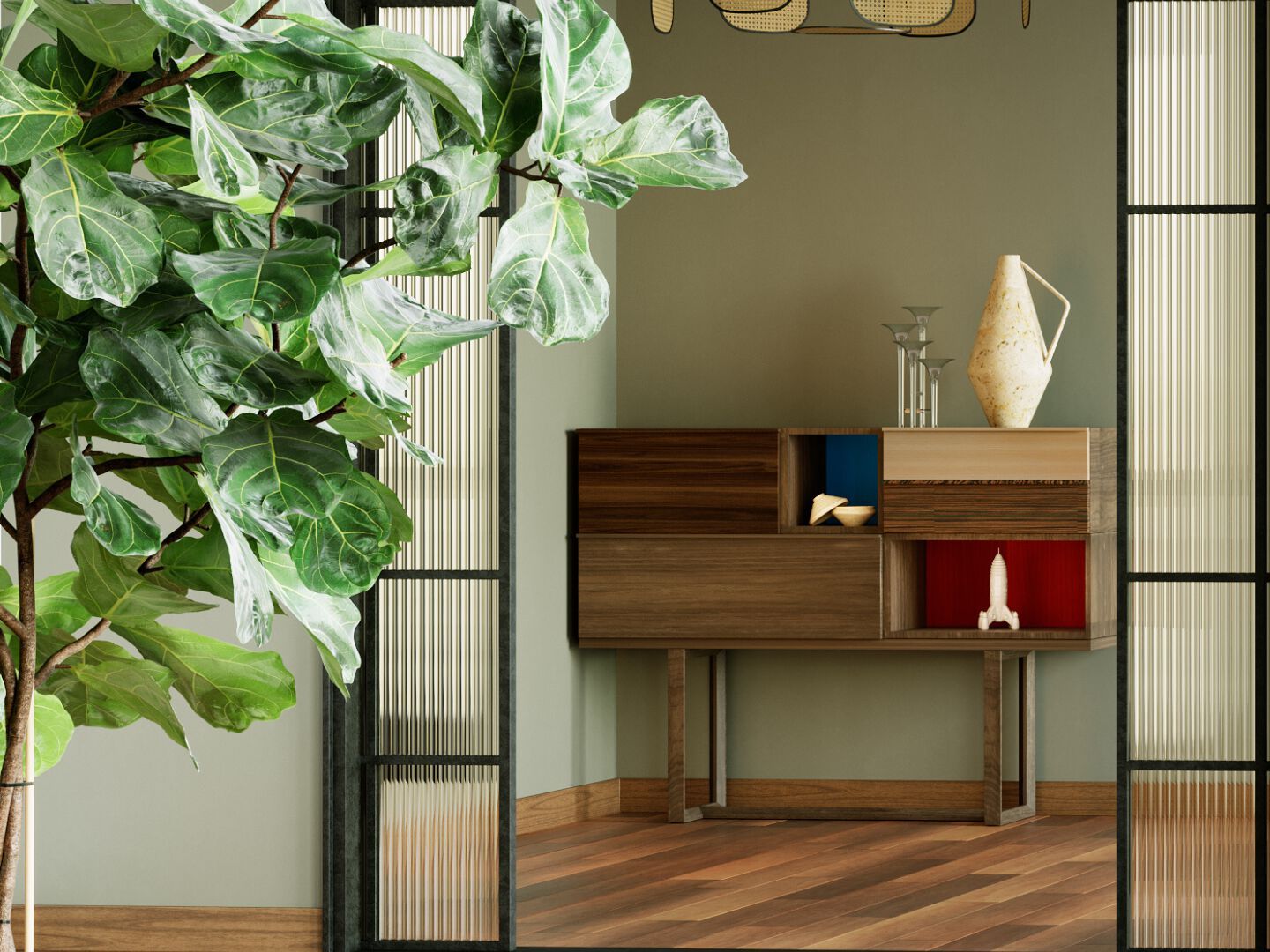 Деревянная консоль с ящиками Morelato ARCH-00100567 - Вид №3