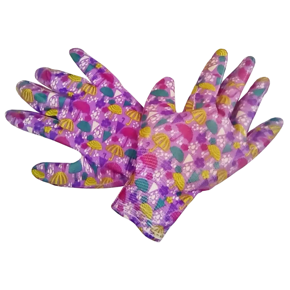 Садовые перчатки GARDEN FLOWERS с нитриловым покрытием для точной работы 82842732 STLM-0036944
