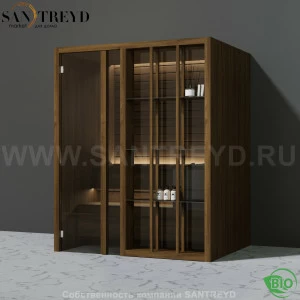 Effegibi YOKU.S45 BI.70100020 Био-сауна с левой дверью. Мощность: 4,5 кВт макс. Размеры: длина 174 см, ширина 132 см. Отделка: чёрный орех