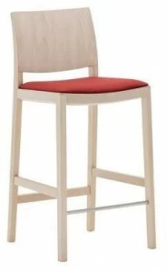 Andreu World Высокий деревянный табурет со встроенной подушкой Duos Bq2759