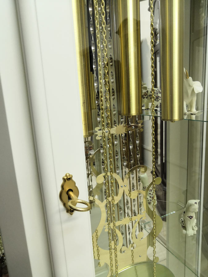 Часы напольные белые деревянные White SARS ДИЗАЙНЕРСКИЕ 00-3967436 Белый  - Вид №4