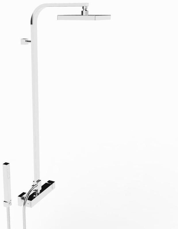 RUBINETTERIE STELLA Душевая стойка с ручным душем Bamboo quadro Bq02423; bq02424 - Вид №1