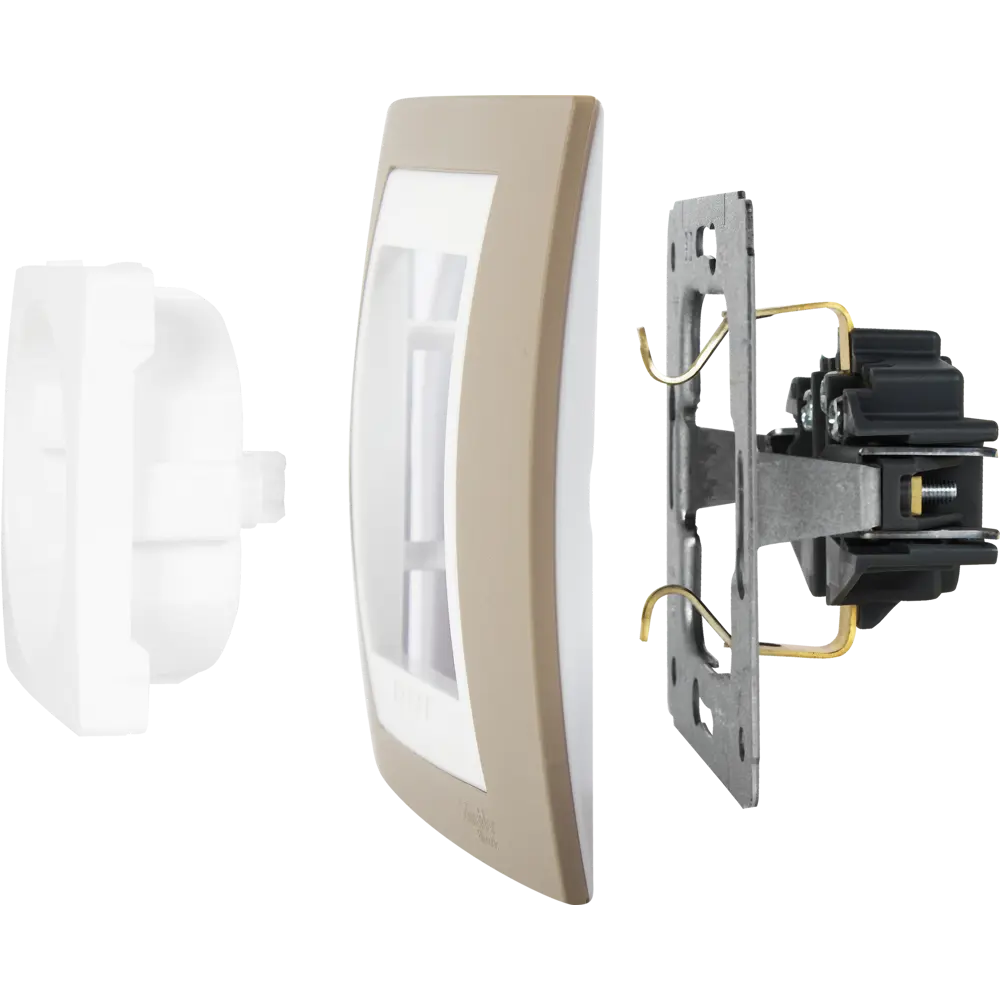 Рамка для розеток и выключателей Systeme Electric Unica 1 пост, цвет коричневый/белый STLM-2147661 - Вид №3