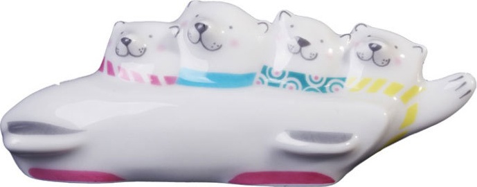 10615388 Императорский фарфоровый завод Скульптура "Бобслеисты" Фарфор твердый 