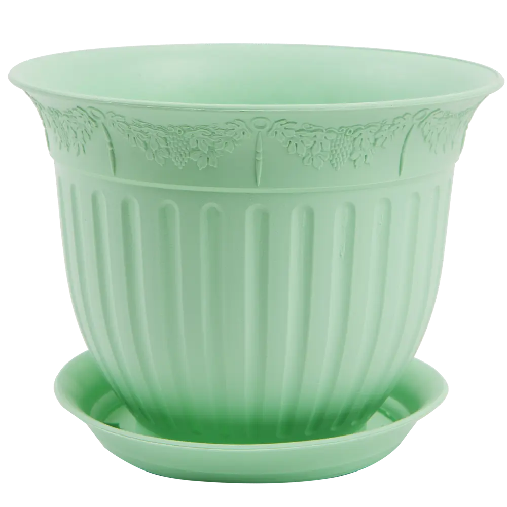 Кашпо Виноград ø20 h15.5 см v1.6 л пластик мятный Santreyd STLM-2051353