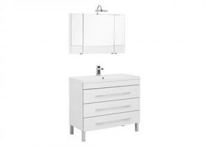 Комплект мебели для ванной Aquanet Верона NEW 100 белый (напольный 3 ящика)