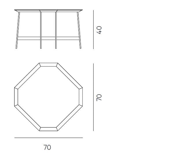 Каменный восьмиугольный журнальный столик Henge OCTAGON ARCH-00143202 - Вид №7