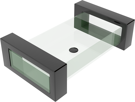 GLLAME802 Подвесная раковина настенная GSG CERAMIC GLASS