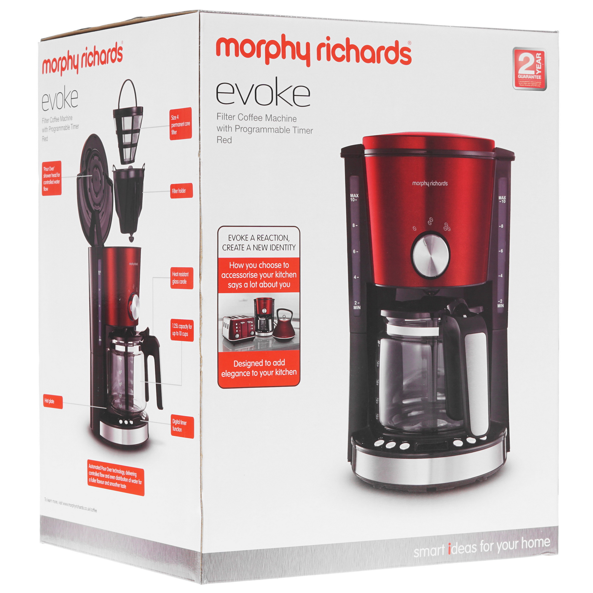 8167697 Кофеварка капельная Morphy Richards Evoke 162522EE красный STDN-0081251 - Вид №9