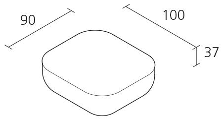 Alias Квадратный пуф из ткани Okome sofa sun-id-1353556 - Вид №1