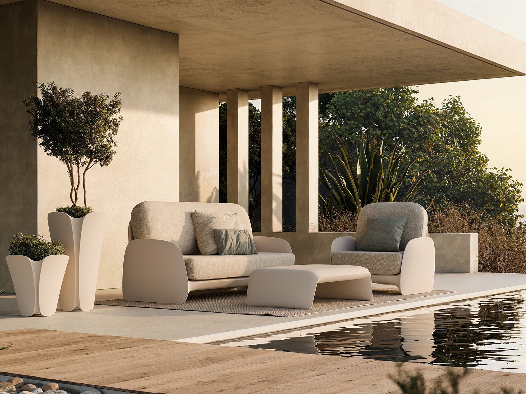 Полиэтиленовое садовое кресло с подлокотниками Vondom Pizzetta ARCH-00106191 - Вид №4