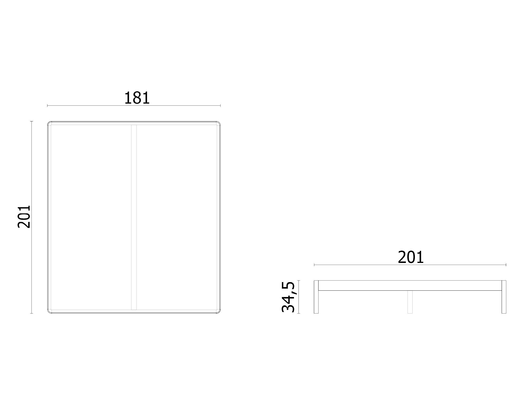 Алюминиевая двуспальная кровать Noah Living Heia ARCH-00138186 - Вид №2