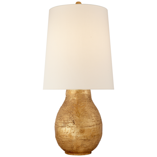 LAAR0525 Настольная лампа Bleecker в позолоте с льняным абажуром ijlbrown 