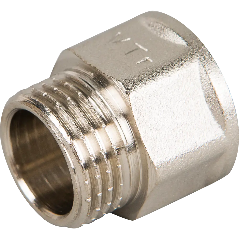 Удлинитель Valtec 1/2"х15 мм внутренняя-наружная резьба никелированная латунь STLM-2123573