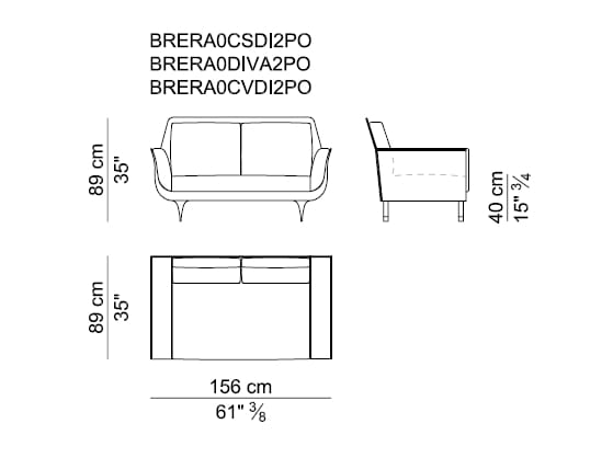 2-местный тканевый диван i 4 Mariani ARCH-00075816 - Вид №3