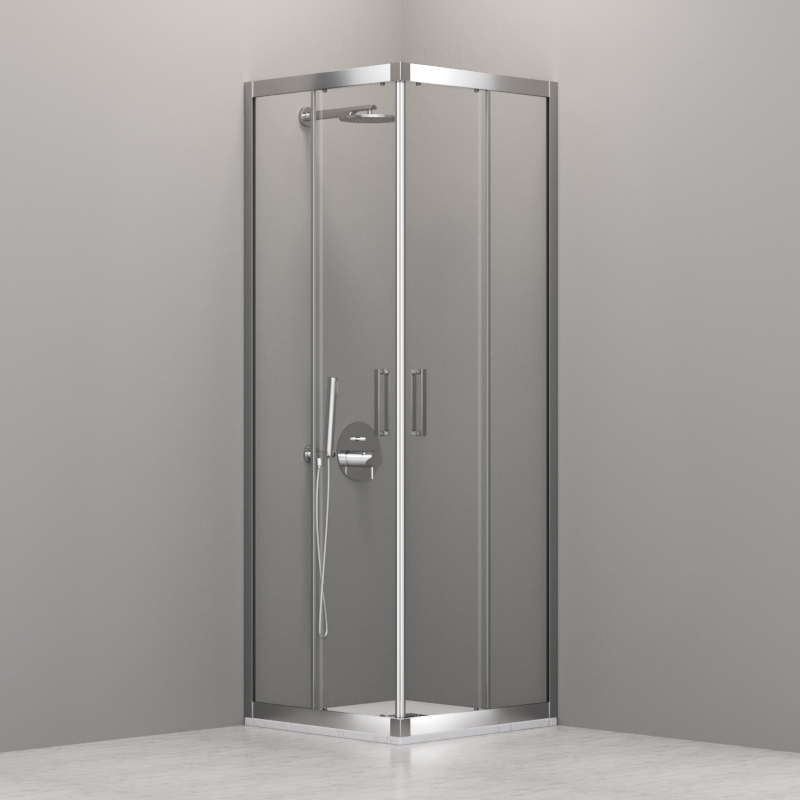 745701 FLEX раздвижные двери открытым углом H2000 прозрачное стекло 6мм и хром профиль, Kerasan Cabine doccia Италия